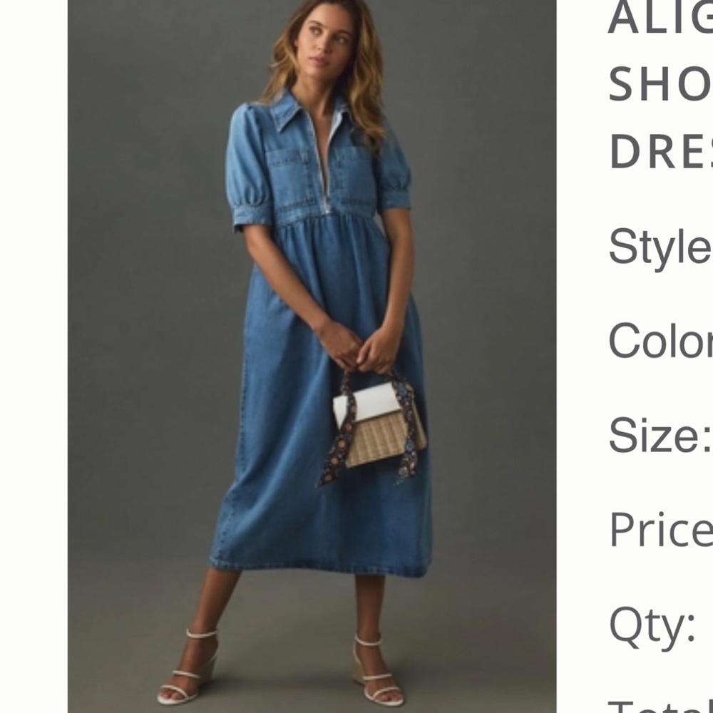 ALIGNE GABRIELLA SHORT-SLEEVE MIDI DRESS
